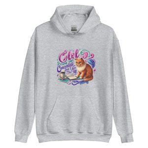 Unique Cat and Coffee Hoodie for Girls – Stay Focused and Motivated!